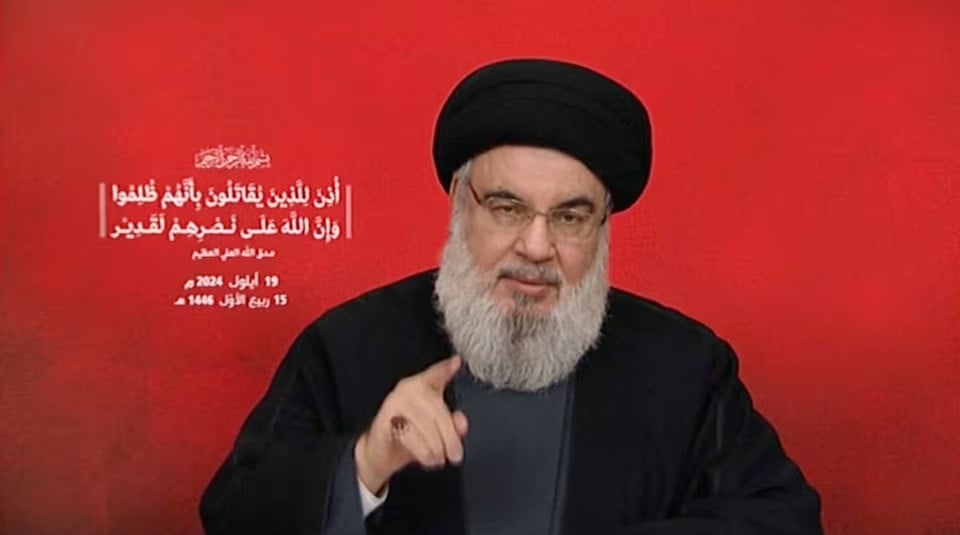 真主党的纳斯鲁拉(Hassan Nasrallah)称以色列的袭击在黎巴嫩历史上